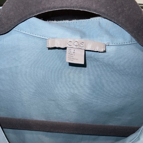 COS Light Blue Peter Pan Collar Blouse - Picture 4 of 6